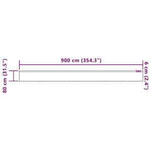 Čipkový Závěs se záclonami Květinový Bílá 80 x 900 cm Polyester - obrázek 8