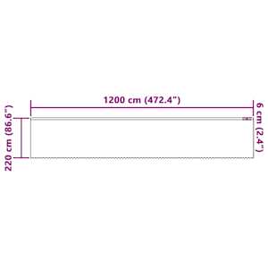 Čipkový Závěs se záclonami Bílá 220 x 1200 cm Polyester - obrázek 8