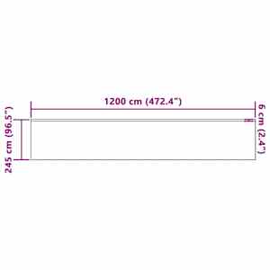 Čipkový Závěs se záclonami Bílá 245 x 1200 cm Polyester - obrázek 8