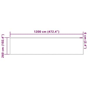 Čipkový Závěs se záclonami Bílá 260 x 1200 cm Polyester - obrázek 8
