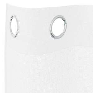 Voile Záclona se záclonami 2 pcs Bílá 140 x 140 cm Polyester - obrázek 5