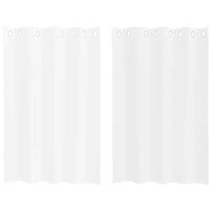 Voile Záclona se záclonami 2 pcs Bílá 140 x 140 cm Polyester - obrázek 2