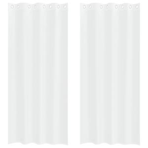 Voile Záclona se záclonami 2 pcs Bílá 225 x 140 cm Polyester - obrázek 2