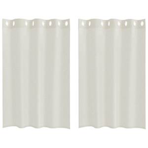 vidaXL Voile Kardin 2 tk cream 140 x 140 cm Pol&uuml;ester