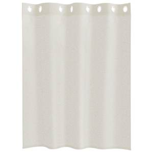 Voile Záclona se záclonami 2 pcs Krémová 140 x 140 cm Polyester - obrázek 4