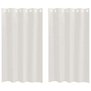 Voile Záclona se záclonami 2 pcs Krémová 175 x 140 cm Polyester - obrázek 2