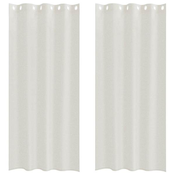 vidaXL Voile Kardin 2 tk cream 225 x 140 cm Pol&uuml;ester