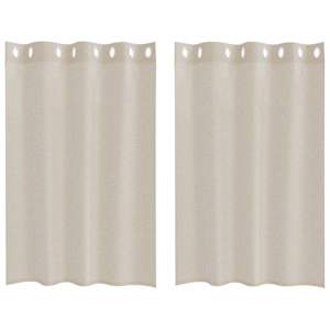 vidaXL Voile Kardin 2 tk Liivakarva 140 x 140 cm Pol&uuml;ester