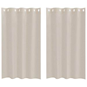 vidaXL Voile Kardin 2 tk Liivakarva 175 x 140 cm Pol&uuml;ester