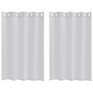 vidaXL Voile Kardin 2 tk Helehall 140 x 140 cm Pol&uuml;ester