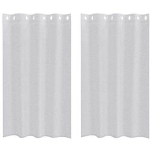 Voile Záclona 2 pcs Světle šedá 175 x 140 cm Polyester - obrázek 2