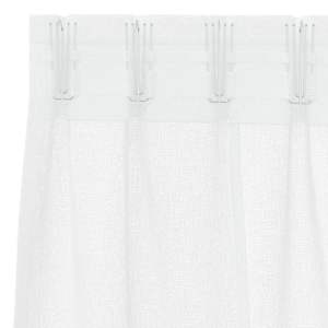 Voile Záclona se záclonami 2 pcs Bílá 140 x 140 cm Polyester - obrázek 5