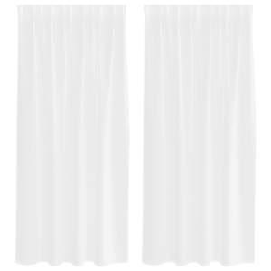 vidaXL Voile Kardin 2 tk Valge 175 x 140 cm Pol&uuml;ester