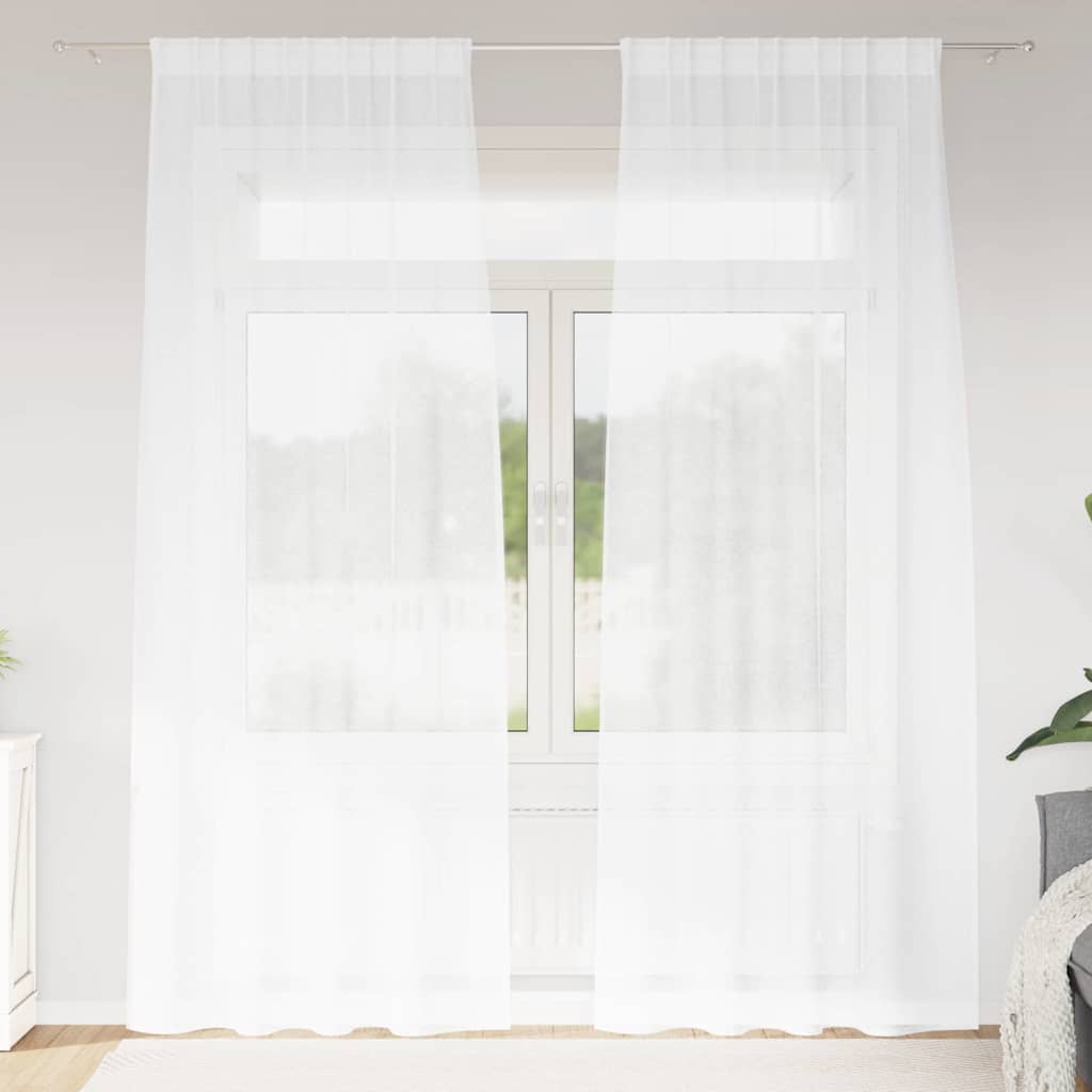 Kardinaid kardinatega 2 pcs Valge 140 x 245 cm Polüester