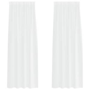 Voile Záclona se záclonami 2 pcs Bílá 260 x 140 cm Polyester - obrázek 2