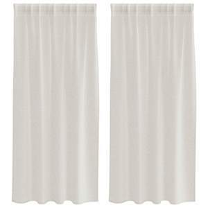 vidaXL Voile Kardin 2 tk cream 175 x 140 cm Pol&uuml;ester