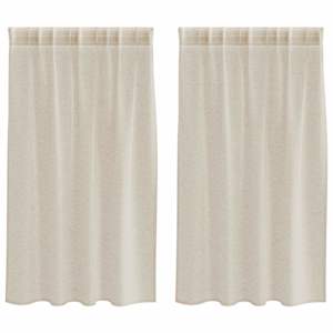 Voile Záclona se záclonami 2 pcs Písková 140 x 140 cm Polyester - obrázek 2