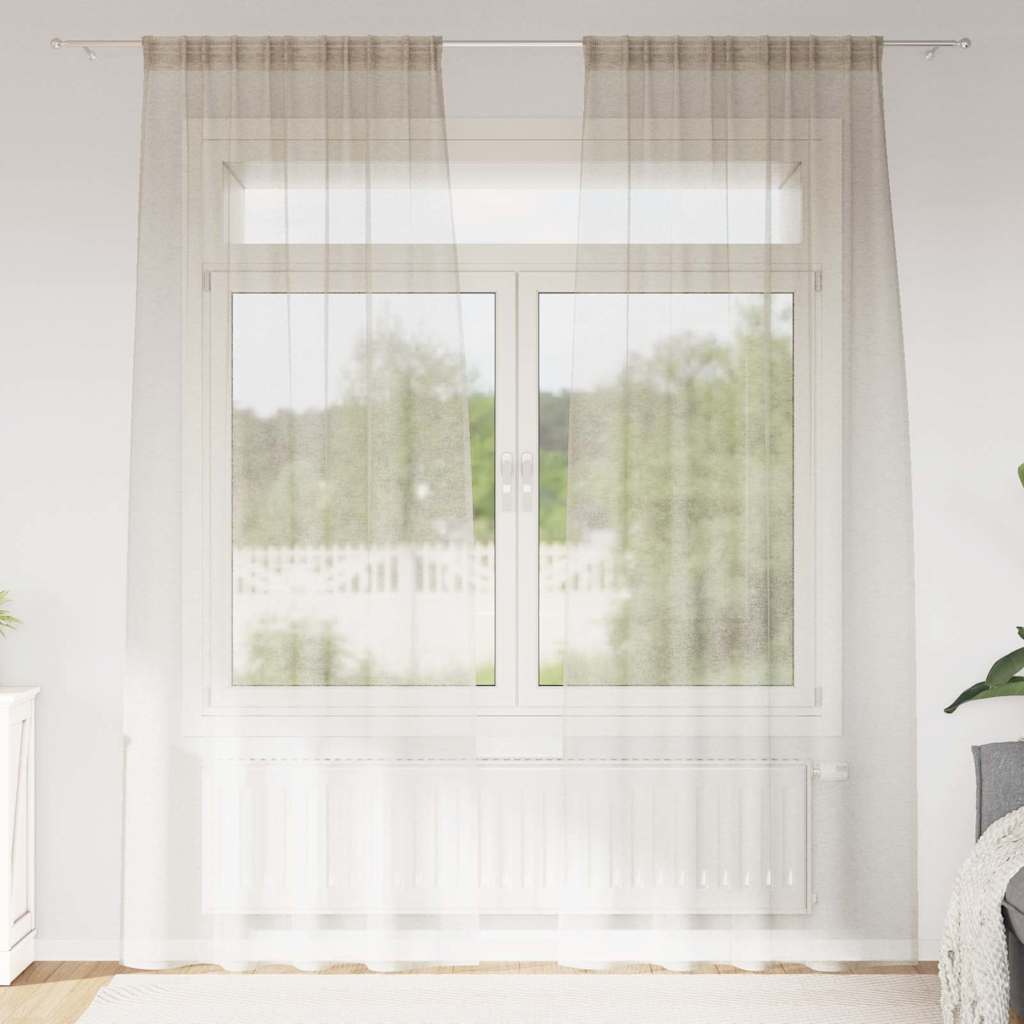 Kardinaid kardinatega 2 pcs Liiv 140 x 260 cm Polüester