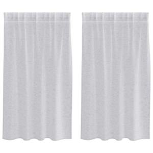 vidaXL Voile Kardin 2 tk Helehall 140 x 140 cm Pol&uuml;ester