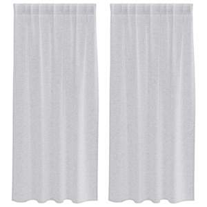 Voile Záclona 2 pcs Světle šedá 175 x 140 cm Polyester - obrázek 2