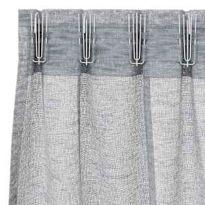 Voile Záclona 2 pcs Tmavě šedá 140 x 140 cm Polyester - obrázek 5