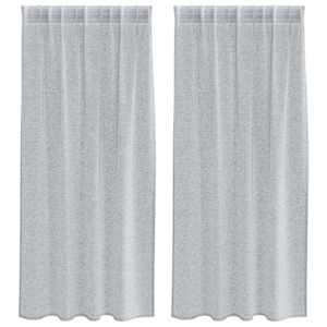 Voile Záclona 2 pcs Tmavě šedá 175 x 140 cm Polyester - obrázek 2