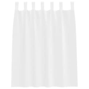 Voile Záclona se záclonami 2 pcs Bílá 140 x 140 cm Polyester - obrázek 4