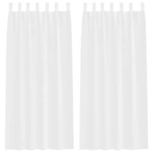 Voile Záclona se záclonami 2 pcs Bílá 245 x 140 cm Polyester - obrázek 2