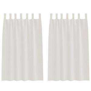 vidaXL Voile Kardin 2 tk cream 175 x 140 cm Pol&uuml;ester