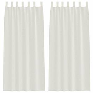 Voile Záclona se záclonami 2 pcs Krémová 225 x 140 cm Polyester - obrázek 2