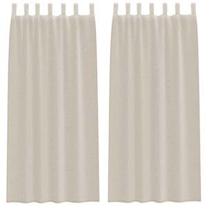 vidaXL Voile Kardin 2 tk Liivakarva 225 x 140 cm Pol&uuml;ester