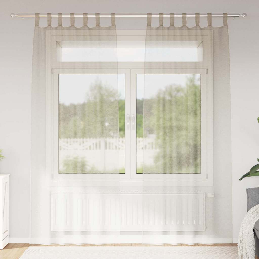 Kardinaid kardinatega 2 pcs Liiv 140 x 260 cm Polüester