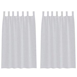 Voile Záclona 2 pcs Světle šedá 175 x 140 cm Polyester - obrázek 2