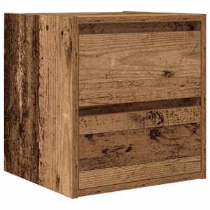 Nástěnné noční stolky 2 ks old wood 38x34x40 cm - obrázek 5