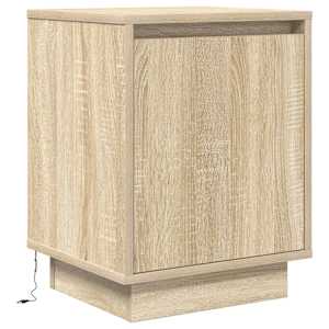 Noční skříňka s LED osvětlením Dub Sonoma 38x34x50 cm - obrázek 3