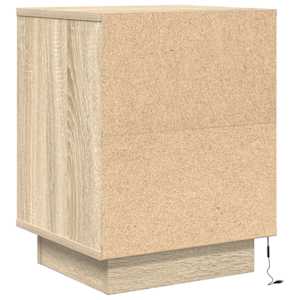 Noční skříňka s LED osvětlením Dub Sonoma 38x34x50 cm - obrázek 8
