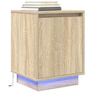 Noční skříňka s LED osvětlením Dub Sonoma 38x34x50 cm - obrázek 1