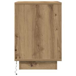 Noční skříňka s LED osvětlením Řemeslnický dub 38x34x50 cm - obrázek 7