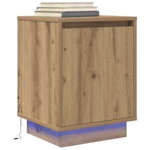 Noční skříňky s LED osvětlením 2 ks Dub Artisan 38x34x50 cm - obrázek 6