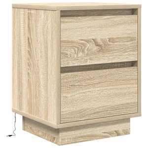 Noční skříňky s LED osvětlením 2 ks Dub Sonoma 38x34x50 cm - obrázek 7