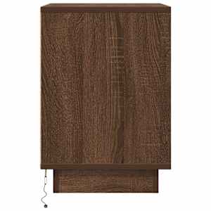 Noční skříňky s LED osvětlením 2 ks Dub hnědý 38x34x50 cm - obrázek 10