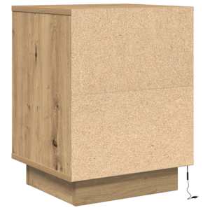 Noční skříňky s LED osvětlením 2 ks Dub Artisan 38x34x50 cm - obrázek 11