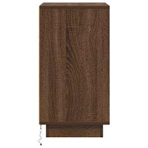 Noční skříňka s LED osvětlením Dub hnědý 38x34x65 cm - obrázek 8