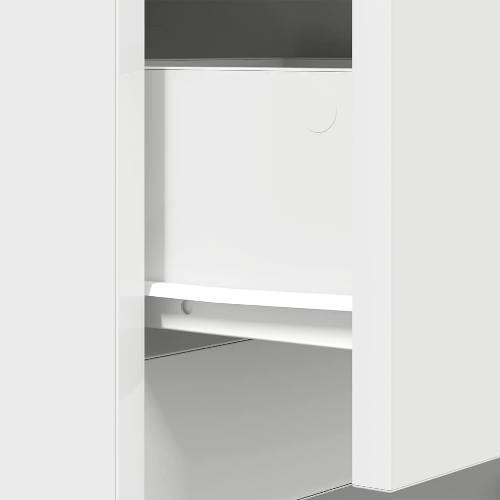 Szafka nocna Biała 39x35x65 cm Drewno klejone