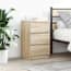  vidaXL 2 db sonoma tölgy éjjeliszekrények 3 fiókkal 39x35x65 cm termék 2. képe