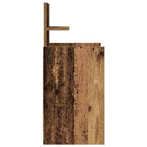 Noční skříňka se 2 zásuvkami Staré dřevo 38x34x80 cm - obrázek 7