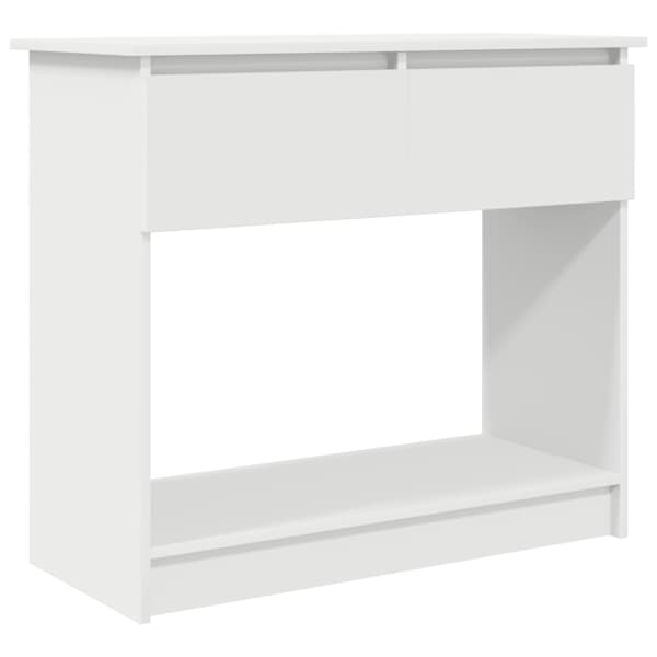 vidaXL konsoollaud sahtlitega, valge, 85,5x38,5x74,5 cm