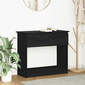 konzolna mizica s predali črna 85,5x38,5x74,5 cm