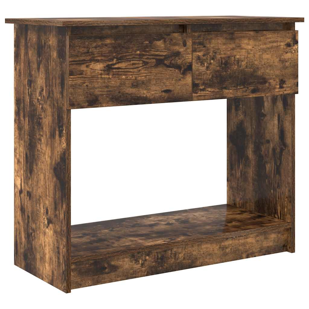 vidaXL Konzolový stolek se zásuvkami kouřový dub 85,5x38,5x74,5 cm