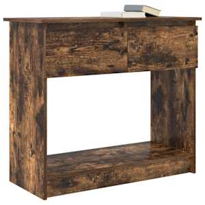 Konzolový stolek se zásuvkami kouřový dub 85,5x38,5x74,5 cm - obrázek 4
